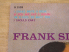 45 RPM vinyl RECORD - FRANK SINATRA, B2559 Columbia HOF