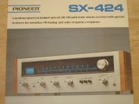 Pioneer SX-424 stereo receiver- OWNER'S MANUAL/schematic/+