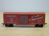 1960's Marx HO railroad car BOXCAR, Union Pacific in red