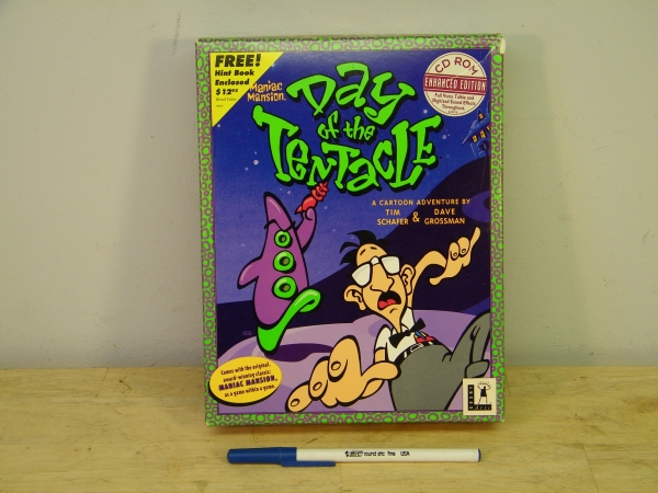 (image for) Vintage PC game Maniac Mansion DAY OF THE TENTACLE, retail box - Click Image to Close