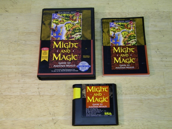 (image for) Sega Genesis game MIGHT & MAGIC Gates to Another World, complete - Click Image to Close